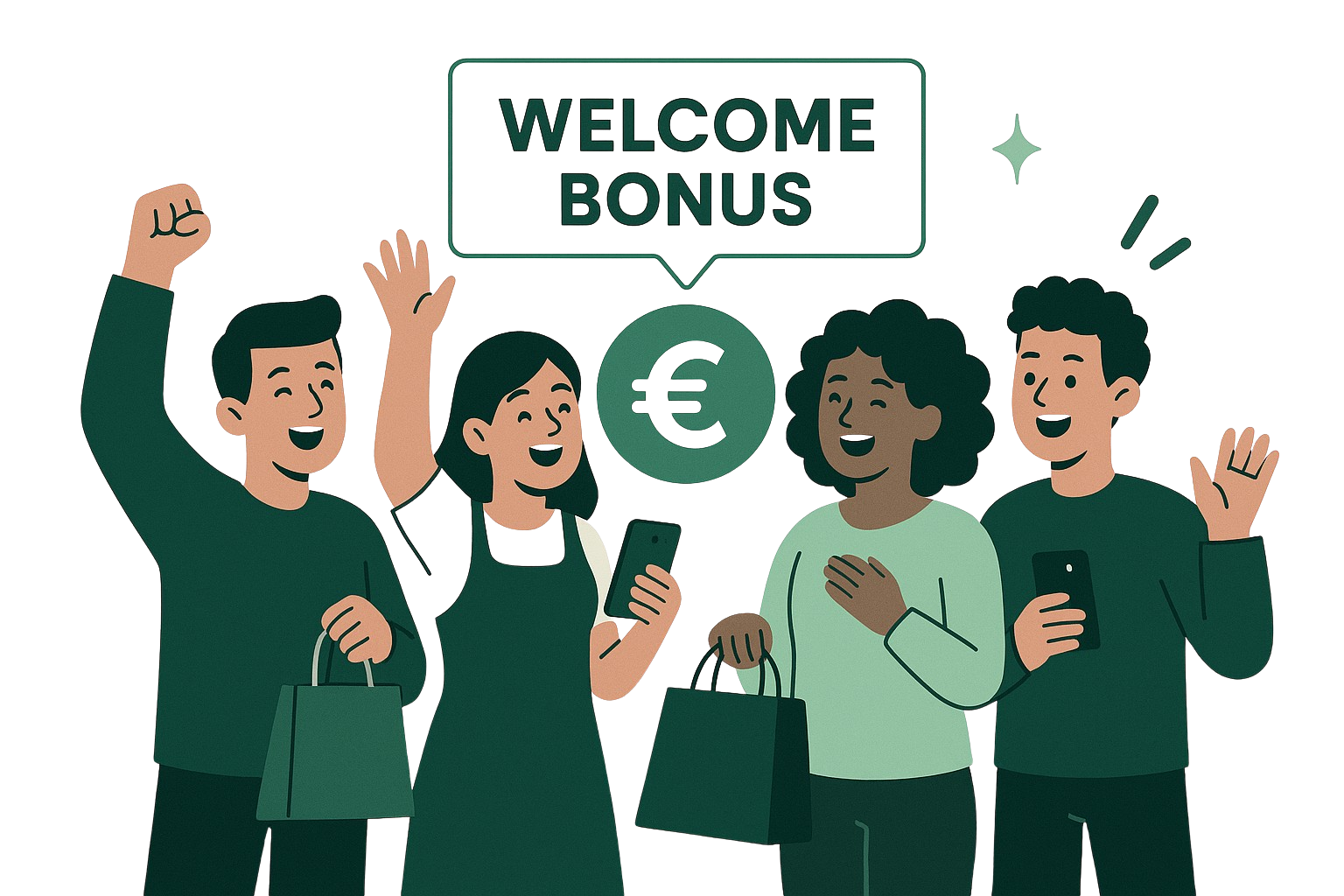 Grafik, die Rabatte und Einsparungen symbolisiert